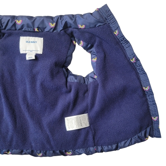 Old Navy Rainbow Navy Puffy Vest 18-24 Mos - Picture 2 of 4